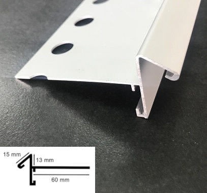 Perfil vierteaguas aluminio cromo 100cm