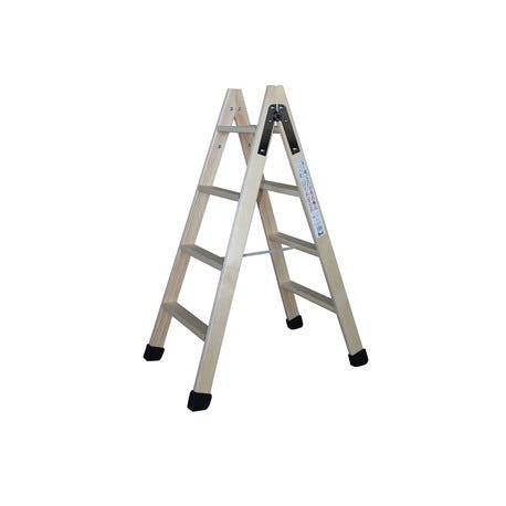 WOODEN LADDER 4 + 4 STEPS