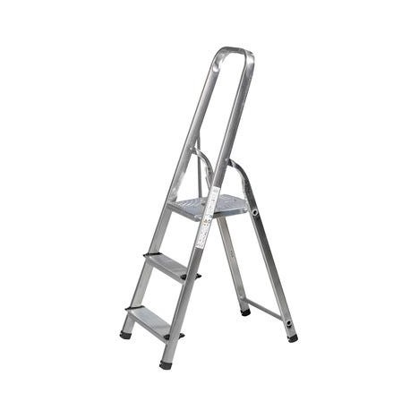 DOMESTIC ALUMINIUM-STEEL LADDER WITH 3 STEPS