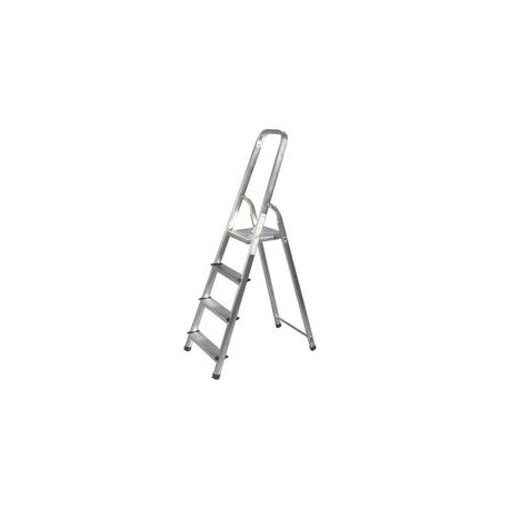 DOMESTIC ALUMINIUM-STEEL LADDER WITH 4 STEPS