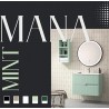 MANA 60cm HANGING BATHROOM FURNITURE WITH 2 DRAWERS + ST SINK + ROUND LED MIRROR